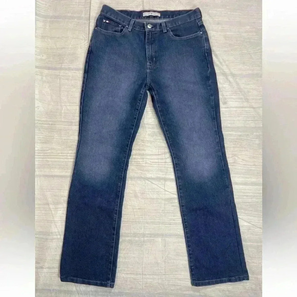 Vintage Classic Tommy Hilfiger Woman’s Denim Jeans Size 8 Stright Fit Med Wash - Picture 4 of 16